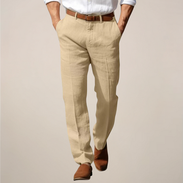 Men’s Lightweight Straight-Leg Trousers – Breathable Summer Smart-Casual Pants