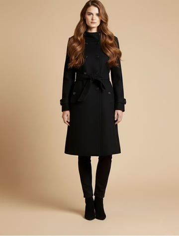 Women’s Mid-Length Long Coat with Classic Collar for Smart Winter Styling
