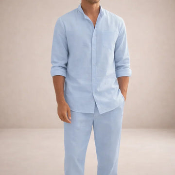 Men's Linen Two-Piece Set Casual