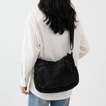 Women's Canvas Cross Body Bag Multi-Pocket
