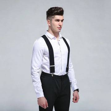 Men’s Heavy-Duty Suspenders – Wide Adjustable Y-Back Braces