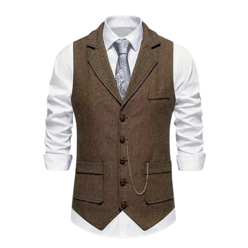 Men’s Herringbone Waistcoat – All-Season