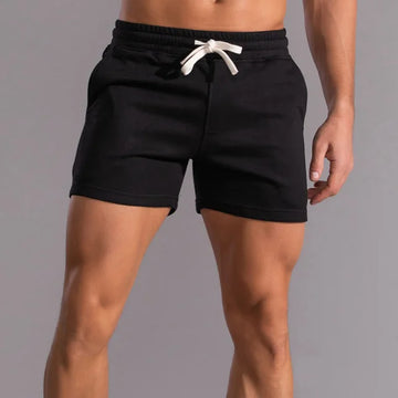 Men's Athletic Shorts - Pull-On - Contrast Drawstring - Short Inseam